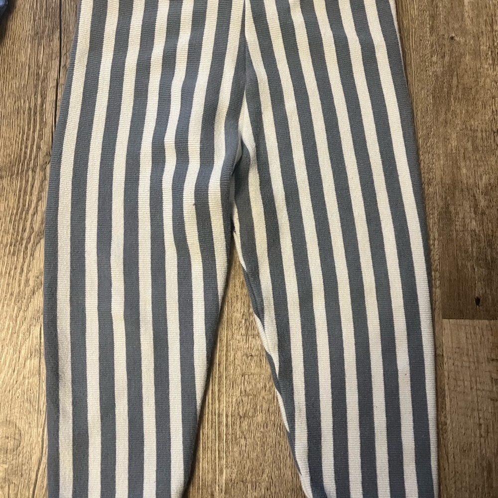 Striped Gray Kids Bottoms and Animal themed One Piece for 9-12 months old